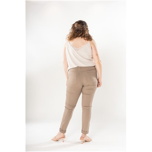 PANTALON SLIM BEIGE BT TAILLE HAUTE