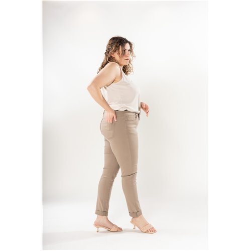 PANTALON SLIM BEIGE BT TAILLE HAUTE