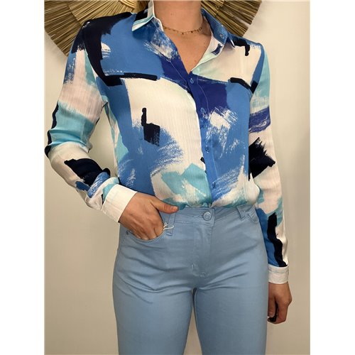 jeans slim taille haute bleu ciel