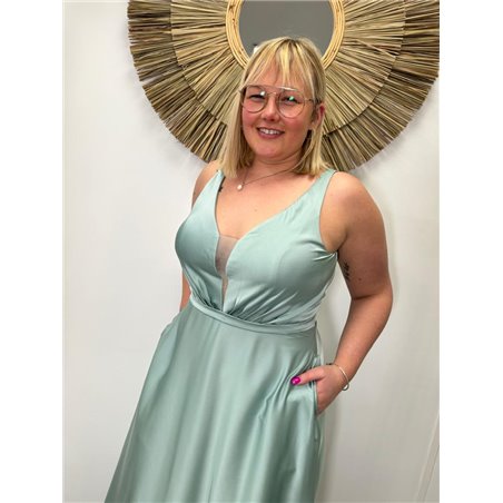 robe zita vert amande