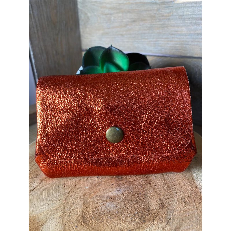 porte monnaie iris orange