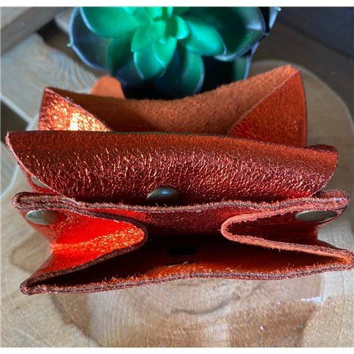 porte monnaie iris orange