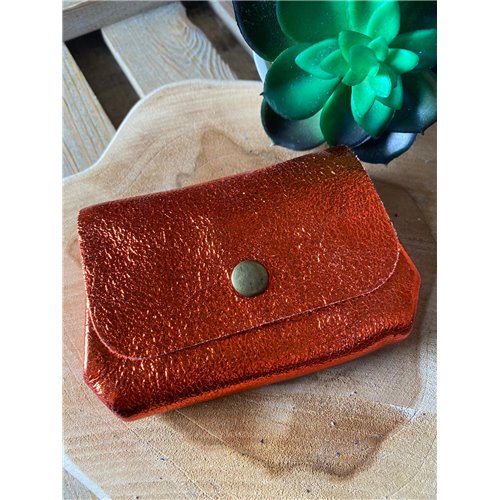 porte monnaie iris orange