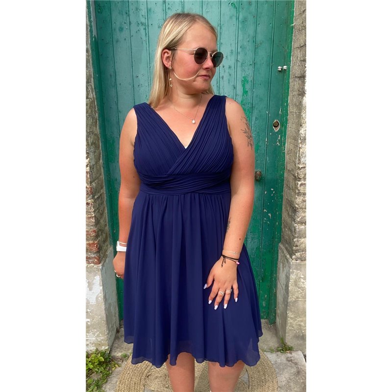 robe courte bt emy bleu marine