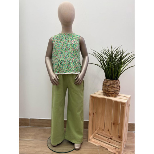 pantalon mathilde vert...