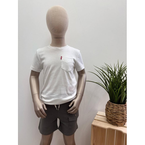 tshirt sunset pocket blanc...