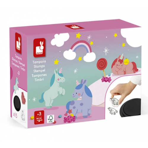 coffret de 15 tampons licorne
