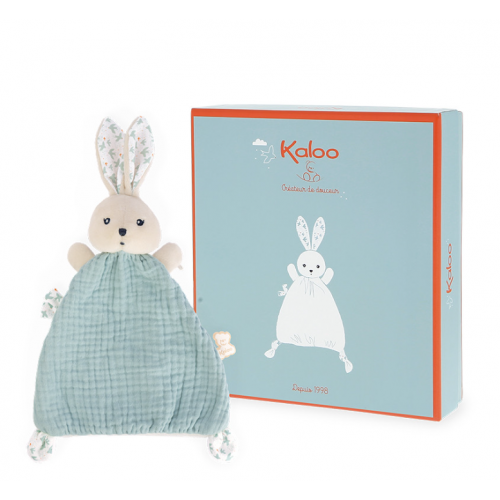 doudou lapin bleu colombe