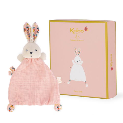 doudou lapin rose coquelicot