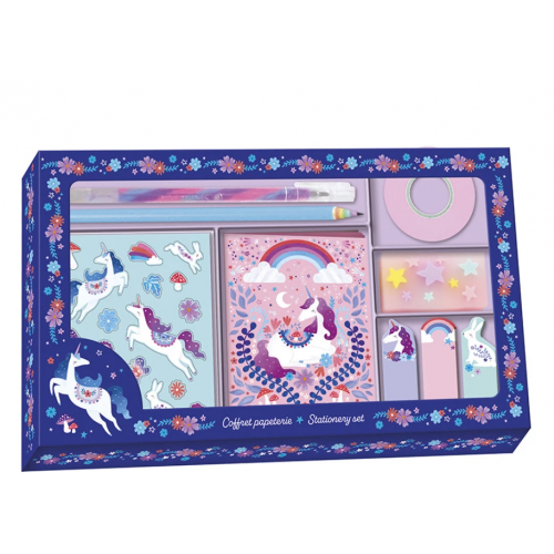 coffret papeterie licorne...