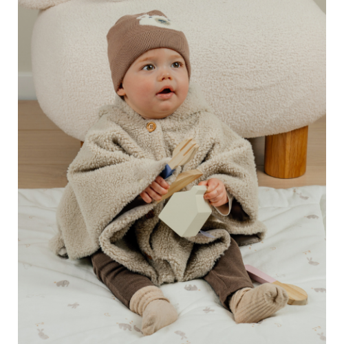 poncho sherpa beige et25