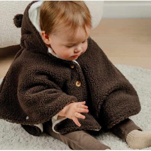 poncho sherpa chocolat et25