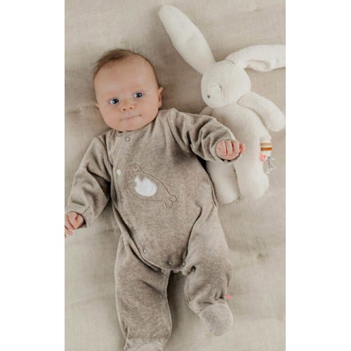 pyjama velours bébé beige...