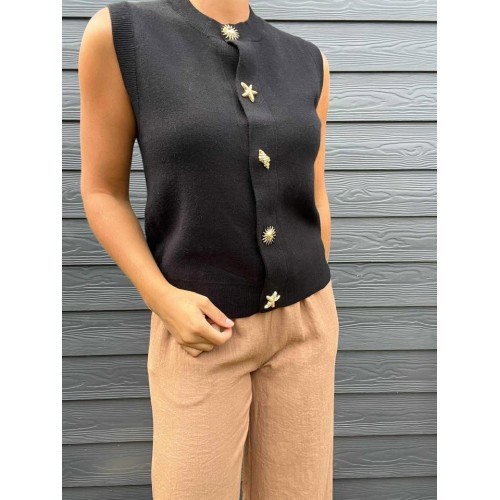 Gilet bt sm breloques noir...
