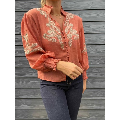 blouse calais terracota et25