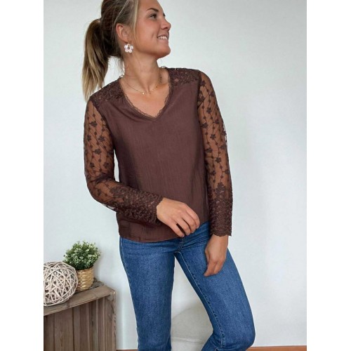 blouse laly choco at25