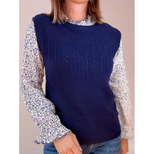 pull sm lina bleu marine hiv25