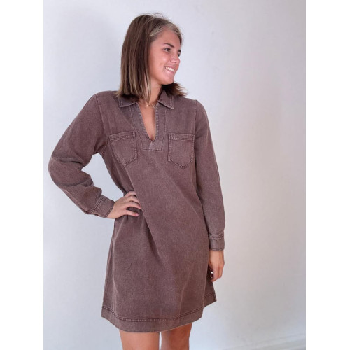 robe en jeans chocolat ml...