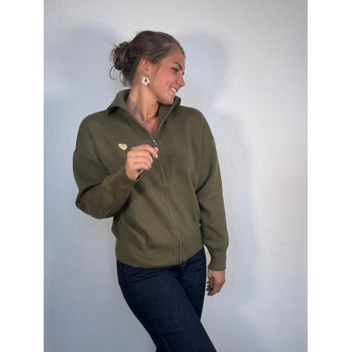 gilet eloise kaki hiv25