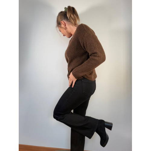 jeans flare noir 80-8 at25