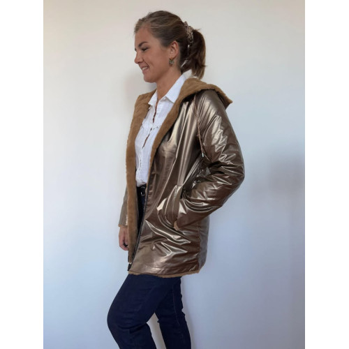 parka reversible bronze...