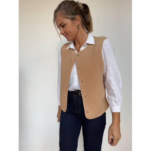 veste sm bouclette beige...