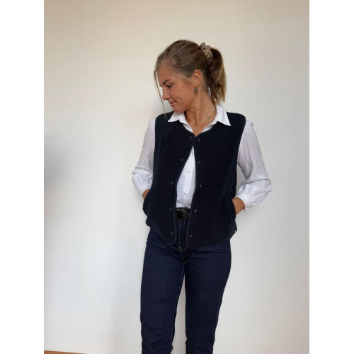 veste sm bouclette bleu...