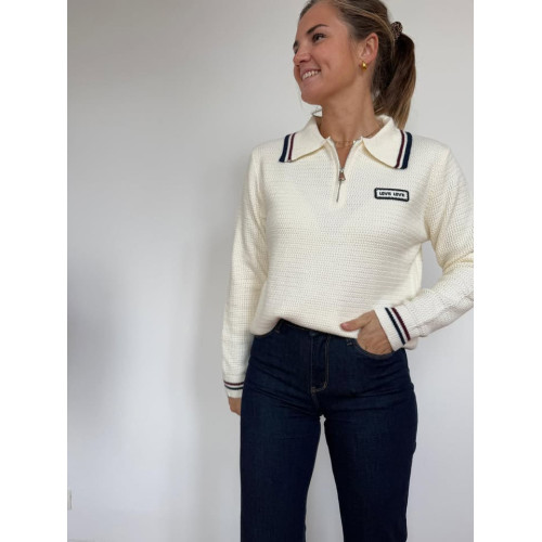 pull zip all school beige...