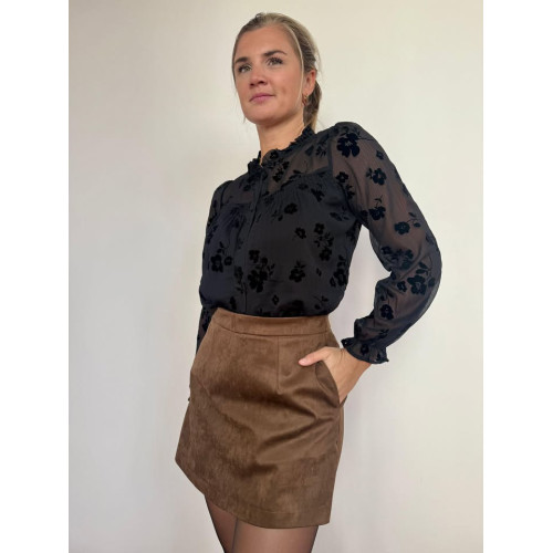 jupe short cathy choco hiv25