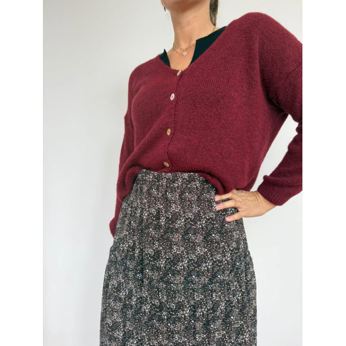 Gilet abba bordeaux at25