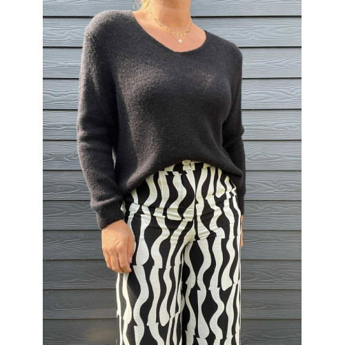 Pull Alpaga Noir at25