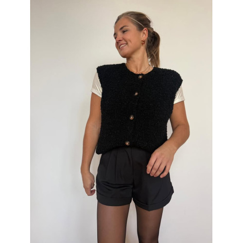 sans manches boucla noir hiv25