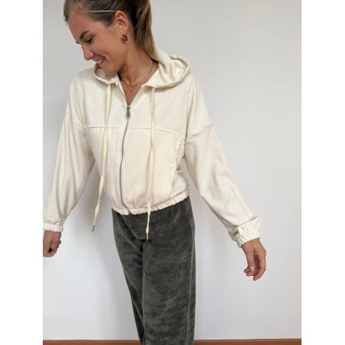 gilet zip florene ecru hiv25