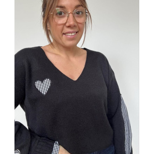 pull coeur vichy hiv25