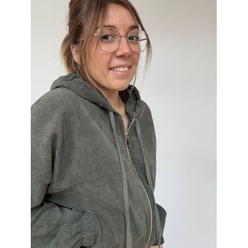 gilet zip florene kaki hiv25