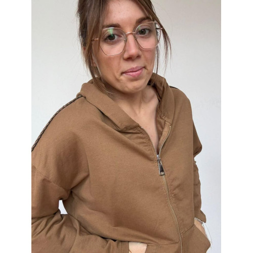 gilet zip maddy camel hiv25