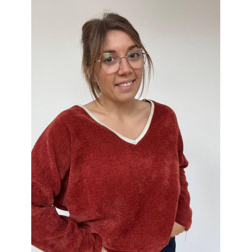 pull fin catherine brique...