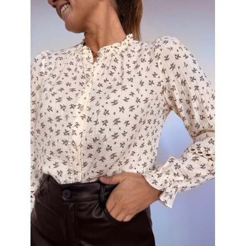 blouse samantha ecru choco...