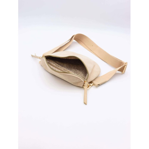 sac banane velours beige hiv25
