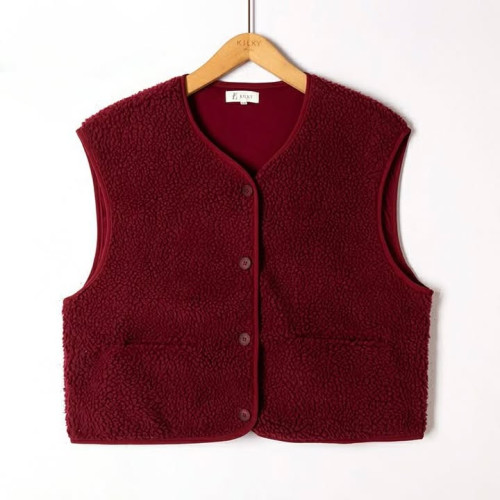 veste sm bouclie bordeaux...