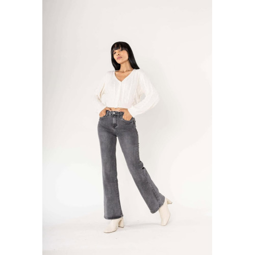 jeans flare gris 80-17 hiv25