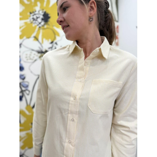 chemisier raye jaune pr26