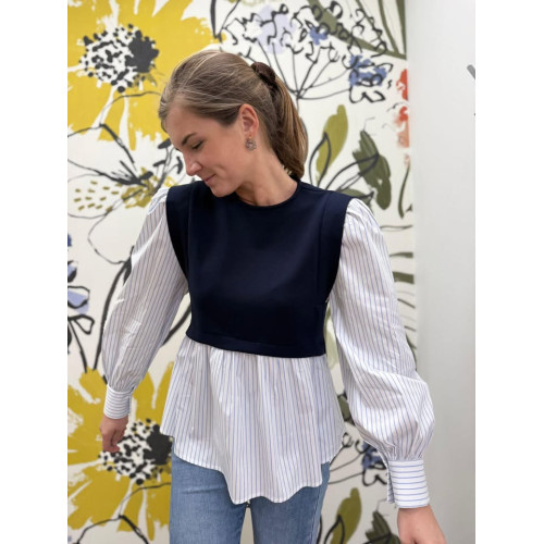 blouse papaye blanc pr26