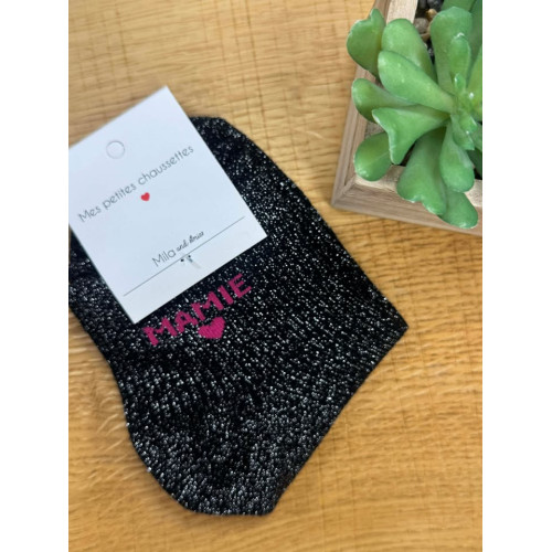 chaussettes mamie noir