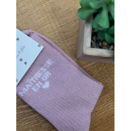 chaussettes maitresse rose