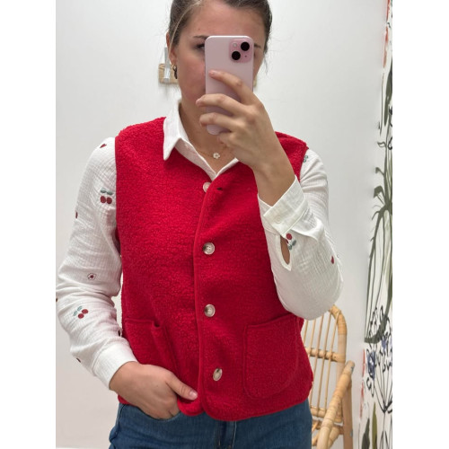 gilet sm lena rouge pr26