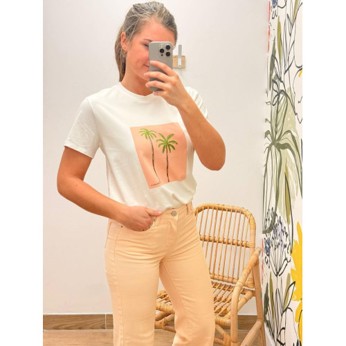 tee shirt palmier peche pr26