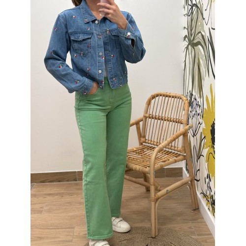 jeans wide leg vert pm pr26