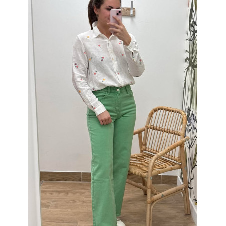 jeans wide leg enf vert pm pr26