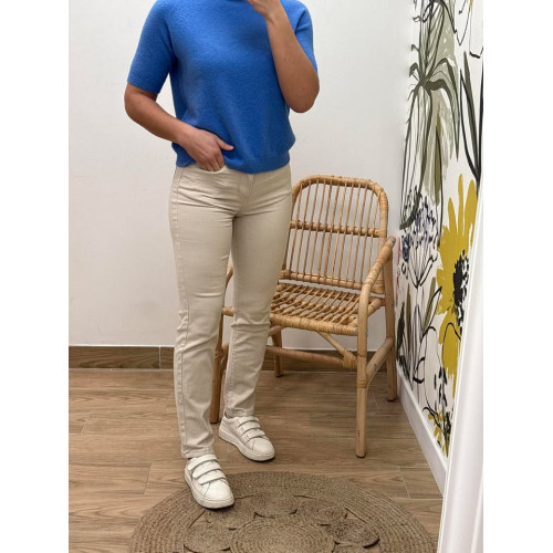 jeans coupe droite beige pr26